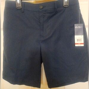 Blue Flat Front Shorts